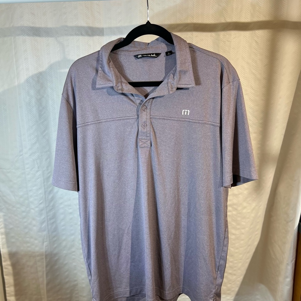 Travis Mathew Men's Golf Polo Purple Heather